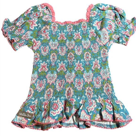 Matilda Jane Girls Size 10 2-Piece Smocked Top & Ruffled Shorts Set - Picture 4 of 8